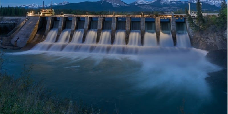 Here you see a Hydroelectric in Alberta, Canada